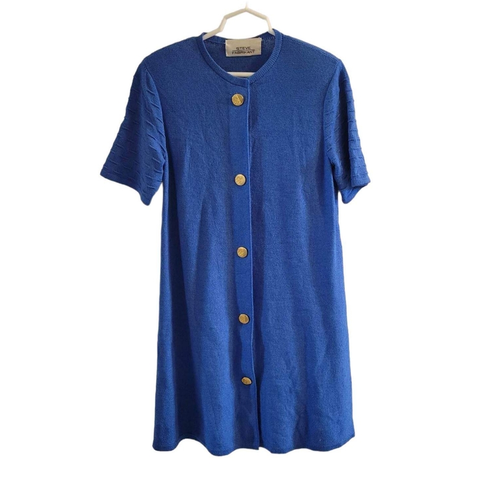 Steve Fabrikant Vintage Wool Blend Short Sleeve Dress Size 8